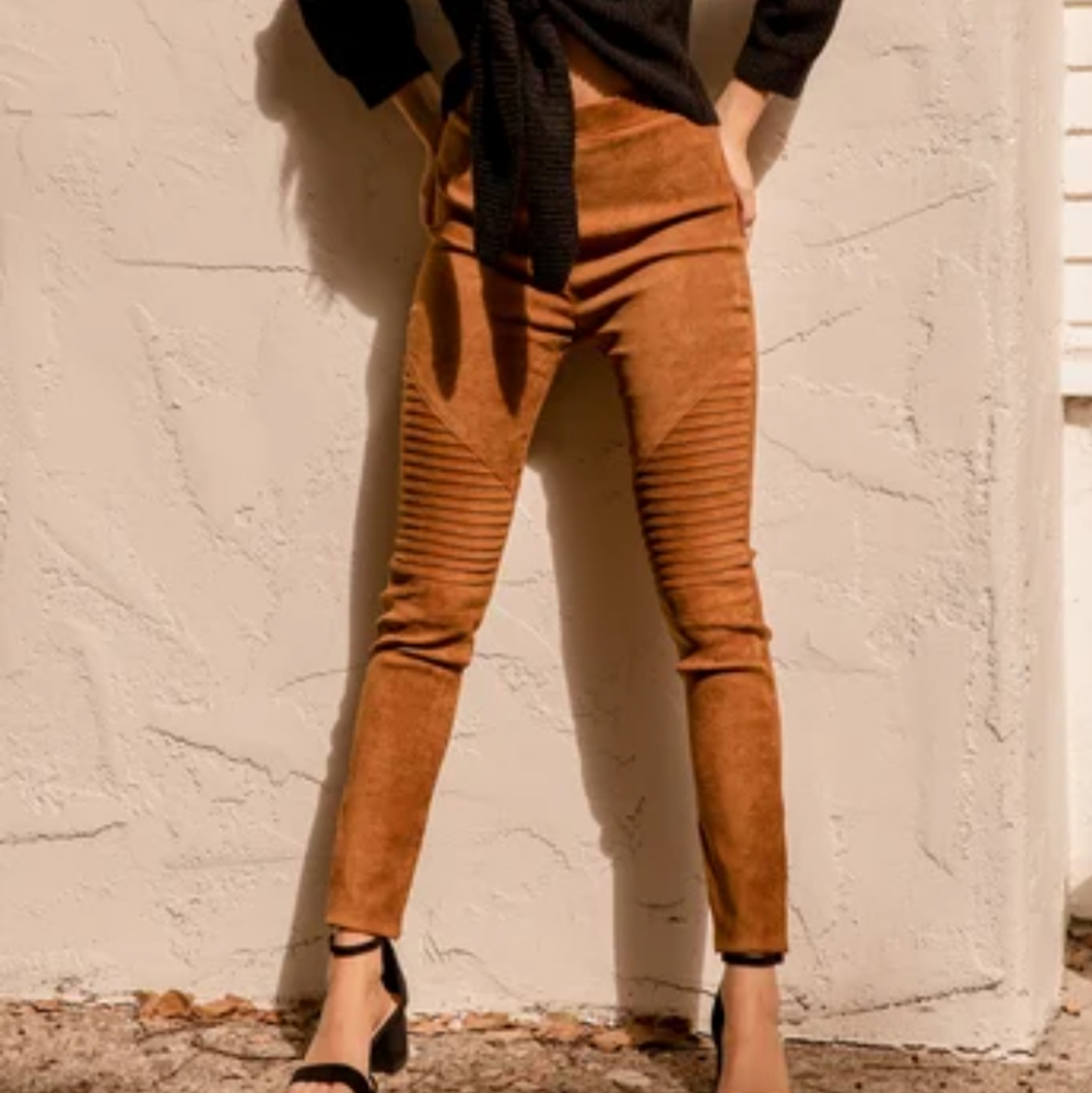 William B Brown faux suede leggings